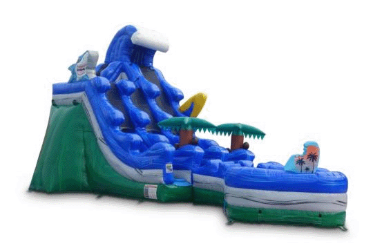 20′ Tropical Dual Curve Waterslide Wet or Dry