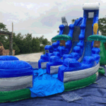 20′ Tropical Curve Inflatable Dual Slide Wet/Dry